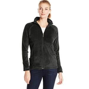 Jason Maxwell women’s fleece jacket black full zip cotton size large